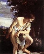 GENTILESCHI, Orazio David Contemplating the Head of Goliath fh USA oil painting reproduction